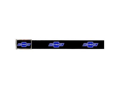 Web Belts, Up to 46'' Waist, Chevy Blue Bowtie Logo, Logo On Belt, Without Bottle Opener