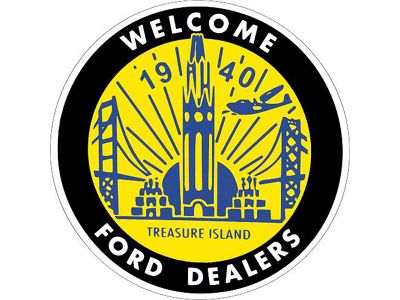 Welcome Ford Dealers-1940 Treasure Island - Window Decal