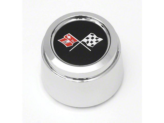 Wheel Center Cap, Chrome, With Emblem, For Cars With Corvette Aluminum Wheels
