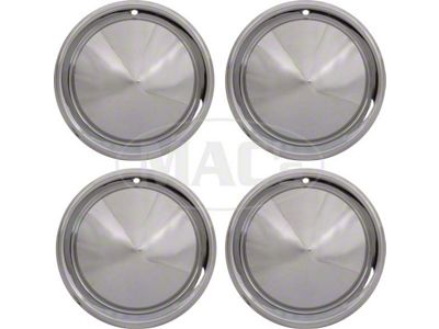 Wheel Covers, Calif.Cone/'57 Plymouth, Chrome, 15, 4 Pc Set