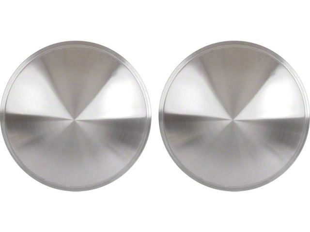 Wheel Cover Set Of Two, Full 'Moon' Style, Brushed AluminumLook Stainless, For 13 Steel Wheels