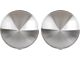 Wheel Cover Set Of Two, Full 'Moon' Style, Brushed AluminumLook Stainless, For 13 Steel Wheels