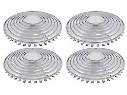 Wheel Cover Set, Starburst, Chrome, For 15 Steel Wheels