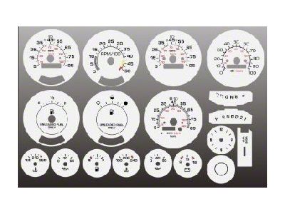White Face Gauge Overlay,Chevrolet Truck,1980..1991