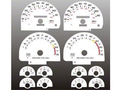 White Face Gauges Instrument Cluster Overlay,Chevrolet Camaro,1990..1992