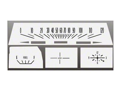 White Face Gauges Instrument Cluster Overlay,Nova, 1966..1967