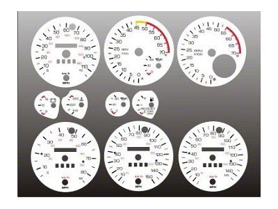 White Face Gauges Overlay,Chevrolet Camaro,1982..1989