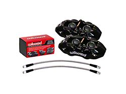 Wilwood D8-4 4-Piston Front Brake Calipers; Black (65-82 Corvette C2 & C3)