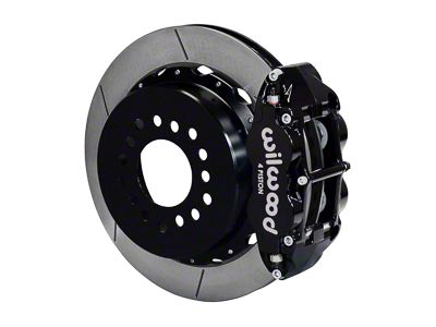 Wilwood Forged Narrow Superlite 4R Rear Big Brake Kit with 12.88-Inch Slotted Rotors; Black Calipers (78-87 El Camino w/ 2.62-Inch Axle Offset)