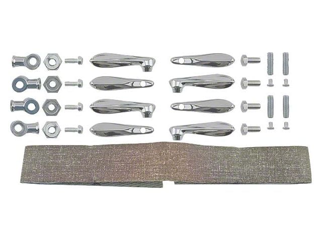 Wind Wing Bracket Set - Die Cast - Chrome - 23 Pieces - Ford Open Car