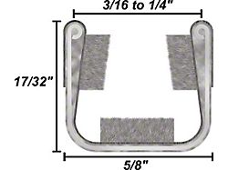 Window Channel - 60 inch - Pile Lining (1932-1948 Ford Car; 1935-1936 Ford Truck)