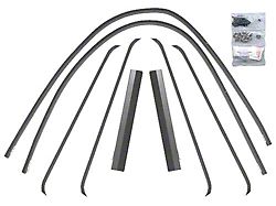 Window Channel Kit - Rear Door Only - Ford Fordor With FeltStrips On Garnish Mouldings And Doors