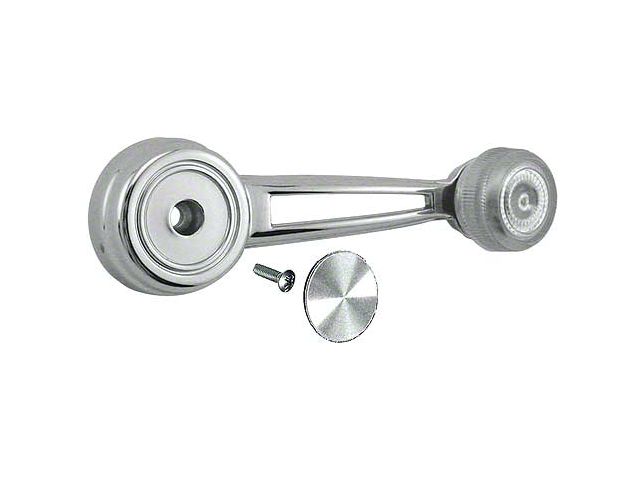 Window Crank Handle - Chrome With Clear Plastic Knob - Right Or Left - From 10-1-71 - Ford & Mercury
