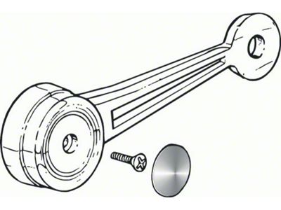 OPR Door Window Crank; Chrome (68-77 Bronco)