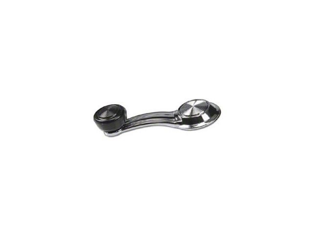 Window Crank Handle with Black Knob; Chrome (67-81 Firebird)