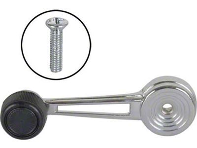 Window Crank Handle - With Black Knob - Right Or Left