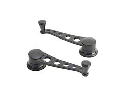 Window Crank Handles, Lokar Lakester Midnight Steel, Pair, GM 1949-1954