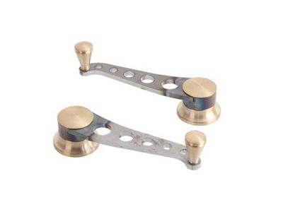 Window Crank Handles, Lokar Lakester, Pair, Raw Steel, GM 1953-1954 (1949-1952 Fleetline; 1949-1952 Styleline Deluxe; 1949-1952 Styleline Special)