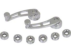 Window Cranks, Chrome Plated, Billet Look Pair With Adaptors (60-69 Comet; 60-70 Falcon; 61-65 Falcon Sedan Delivery)