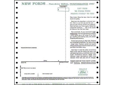 Window Decal - New Car Window Price Sticker - Ford