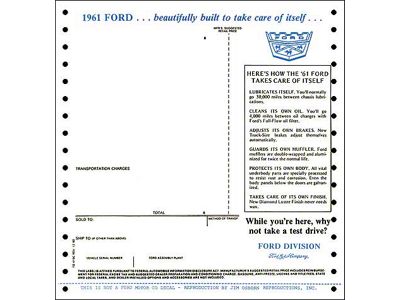 Window Decal - New Car Window Price Sticker - Ford