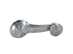 Window Crank Handle with Clear Knob; Chrome (67-72 Biscayne; 68-81 Caprice, Impala; 69-72 Kingswood, Townsman)
