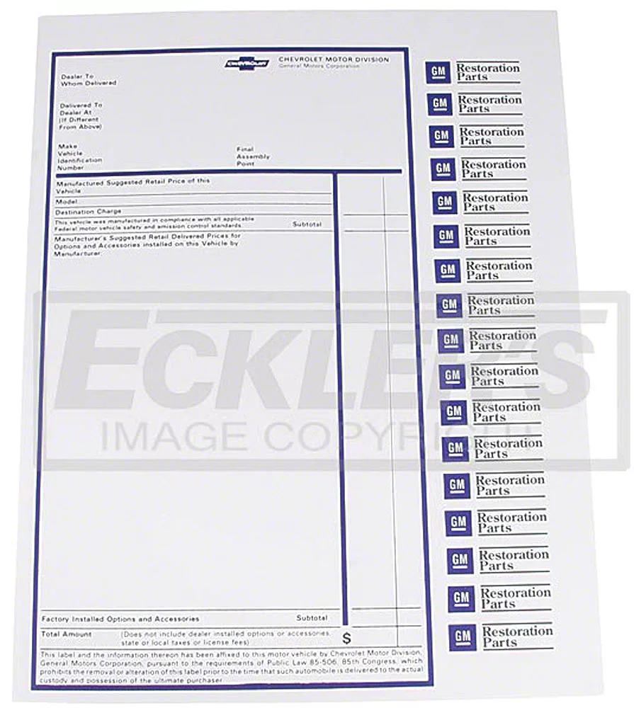 Ecklers Window Price Sticker,1970
