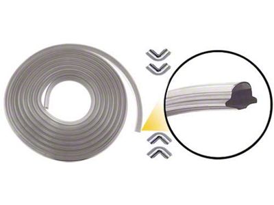 OPR Windshield Moulding Set - Chromed Plastic As Original - CutTo Fit - 5 Pieces