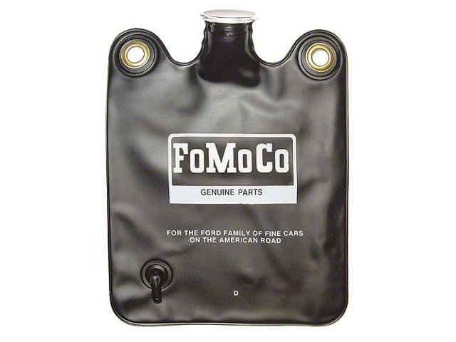 Windshield Washer Bag - Black Bag With White FoMoCo Lettering - Twist-Off Cap - From 3-9-64 To 3-1-67 - Falcon & Comet