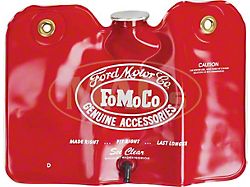 Windshield Washer Bag - Twist-Off Cap - Red With FoMoCo Logo In White (60-63 Country Sedan; 60-63 Country Squire; 60-63 Galaxie; 62-63 Galaxie 500)