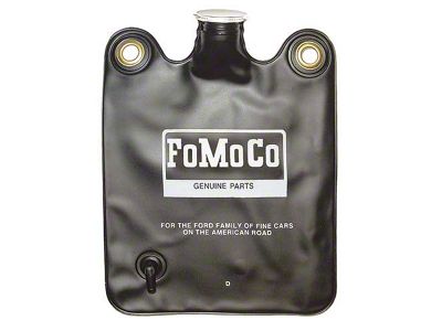 Windshield Washer Bag - Twist-Off Cap - Black Vinyl Bag With FoMoCo White Lettering - Before 10-16-65 - Ford