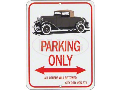 Cabriolet Parking Only Sign, Winterhaven Brown