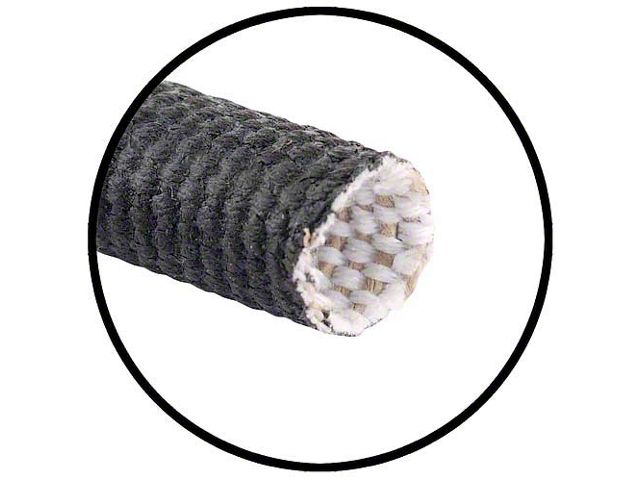 Wire Loom; 1/2-Inch; Black Flex Cloth