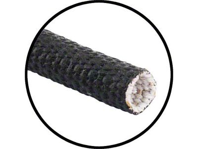 Wire Loom; 1/4-Inch; Black Flex Cloth