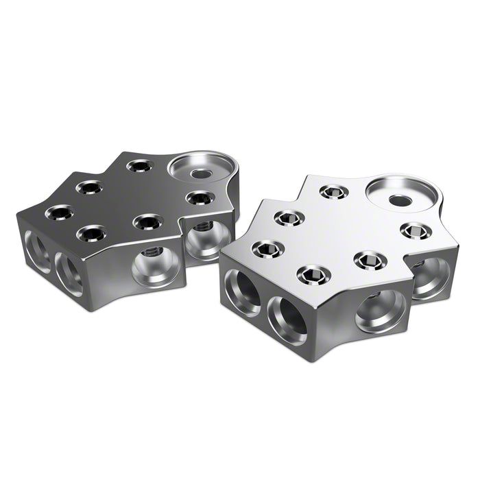 XS Power Ecklers 600 Series Aluminum Terminal Blocks; 6 Wire; 1/0 AWG ...