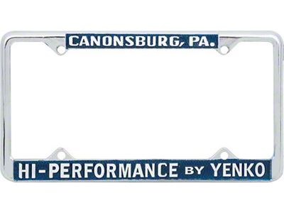 Yenko License Frame, High Performance By Yenko