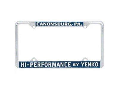 Yenko License Frame, High Performance By Yenko
